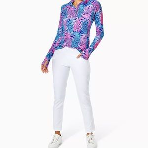 NWT Lilly Pulitzer white capri cropped resort fit side zipper size 6